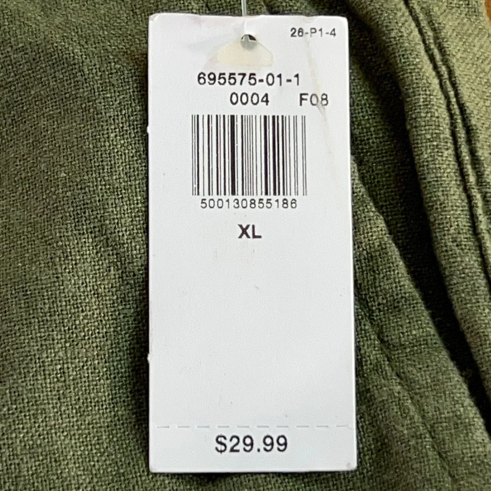 Old Navy Mens XL Green Linen Blend Jogger Shorts NWT